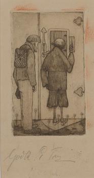 Hugo Simberg, "The peasant and the death at the gate of heaven 1897".