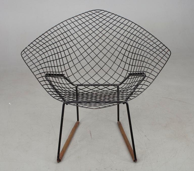 FÅTÖLJ, "Diamond chair" Harry Bertoia. 1900-talets senare hälft.