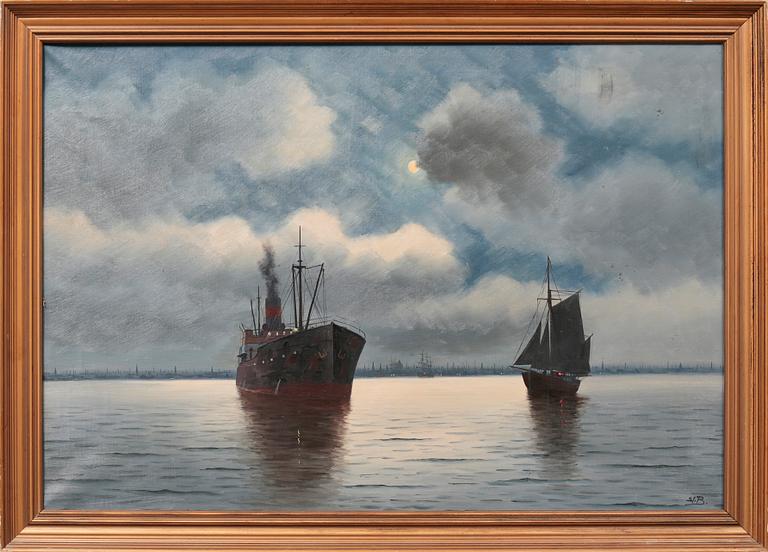 UNKNOWN ARTIST, oil on canvas, signed St.B, from the first half of the 20th century.