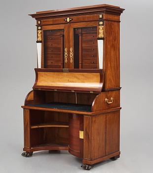 Writing cabinet,  by Johan Söderberg (instrument maker under the carpenter's guild in Stockholm 1803-1820) Empire,