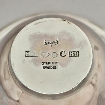 Birger Haglund, a sterling silver box with lid, Stockholm, Sweden 1952.