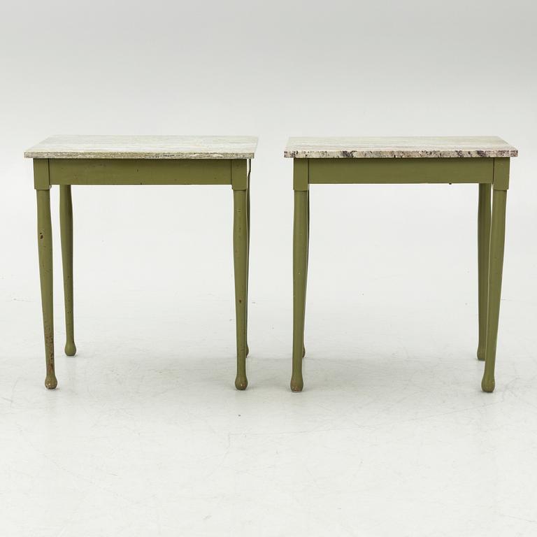 A pair of side tables, early 20th century.