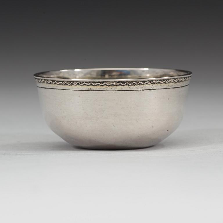 A Finnish 18th century silver thumbler, Jonas Lexell, Åbo 1754.