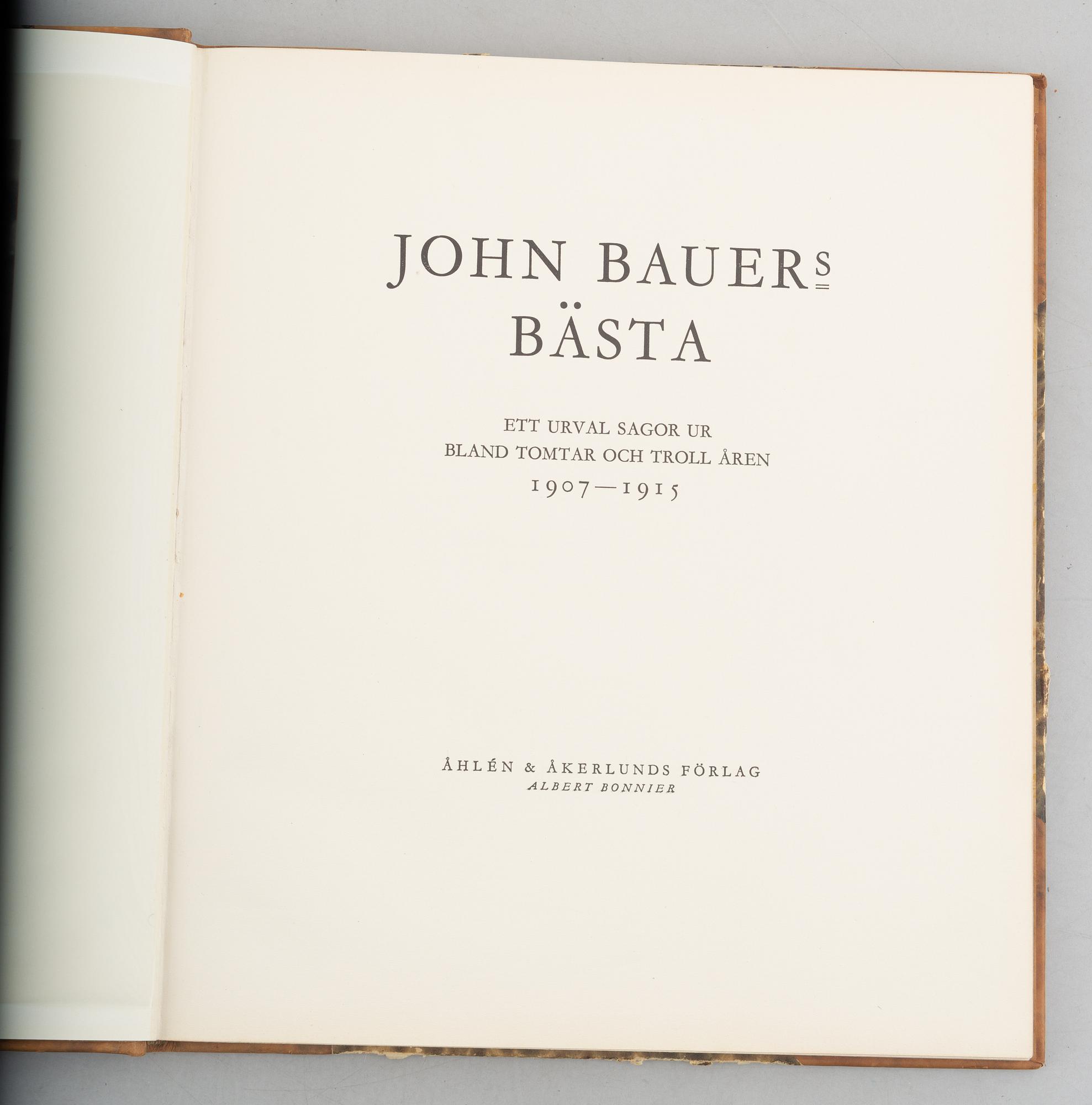 John Bauer, book 'John Bauers Bästa', Åhlén & Åkerlunds Förlag, Albert Bonnier, Stockholm 1931.