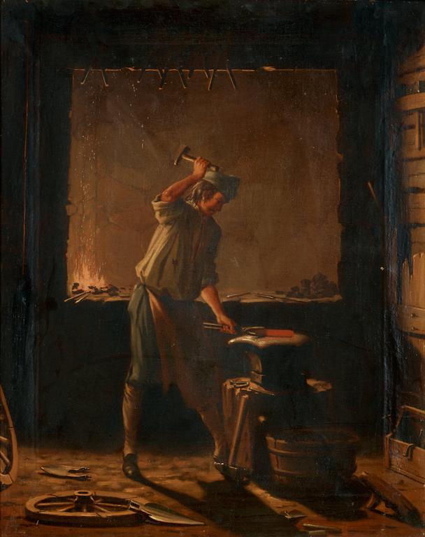 Pehr Hilleström, Interior of a smithy.