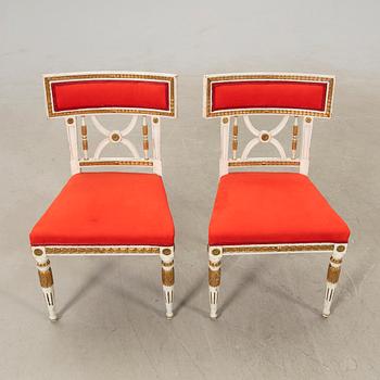 Chairs, a pair in the Gustavian style, early 20th century.