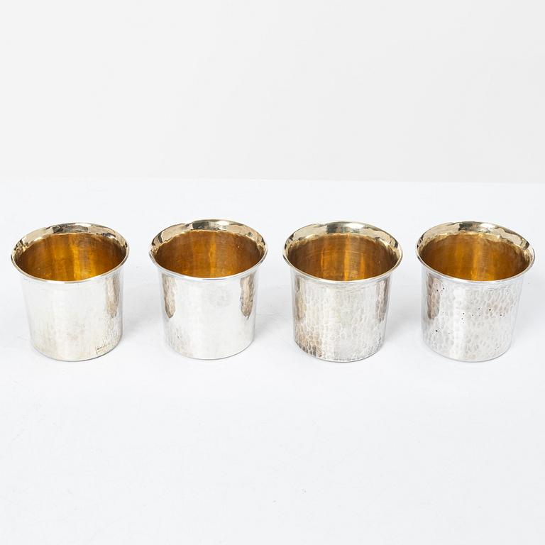Lennart Råström, Four silver cups, CG Råström, Stockholm 1987.
