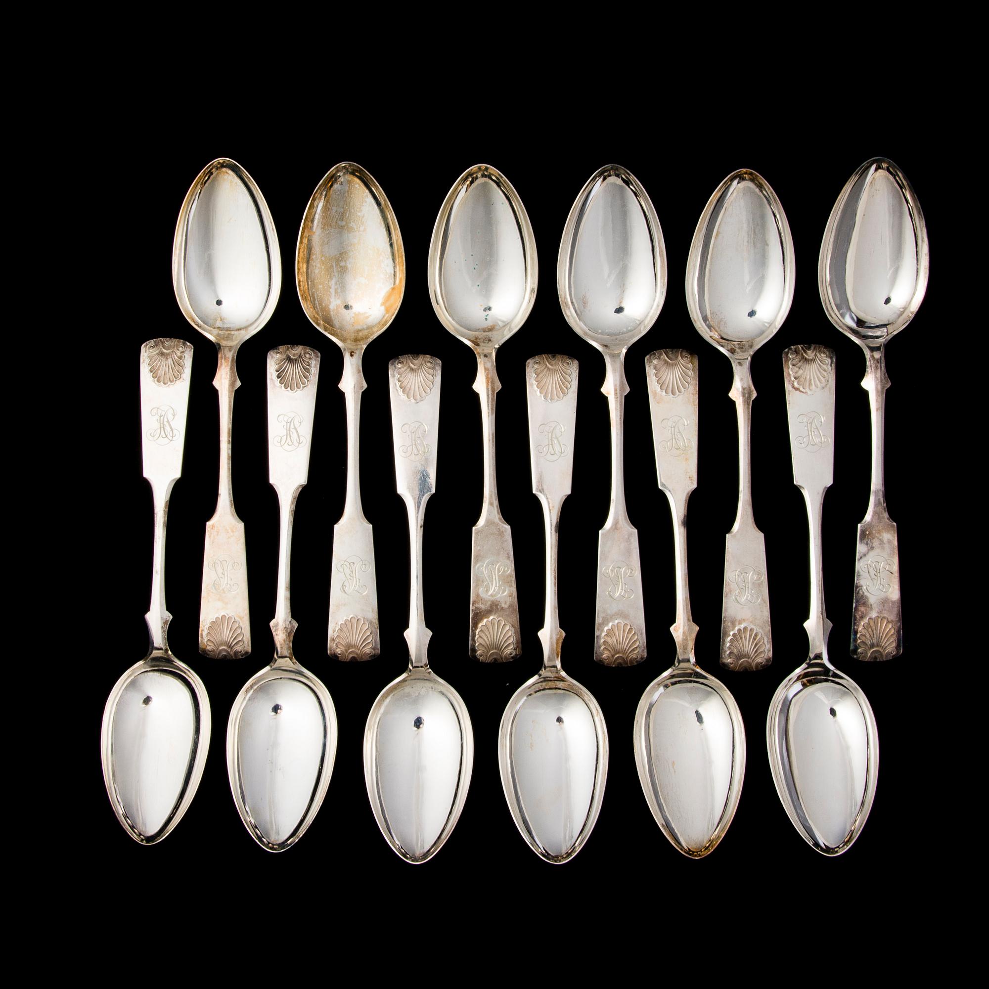 BESTICKSDELAR, 15 st, silver.