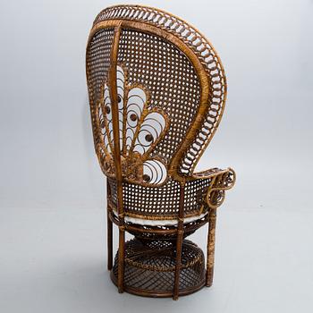 A 1970s rattan 'Peacock chair'.