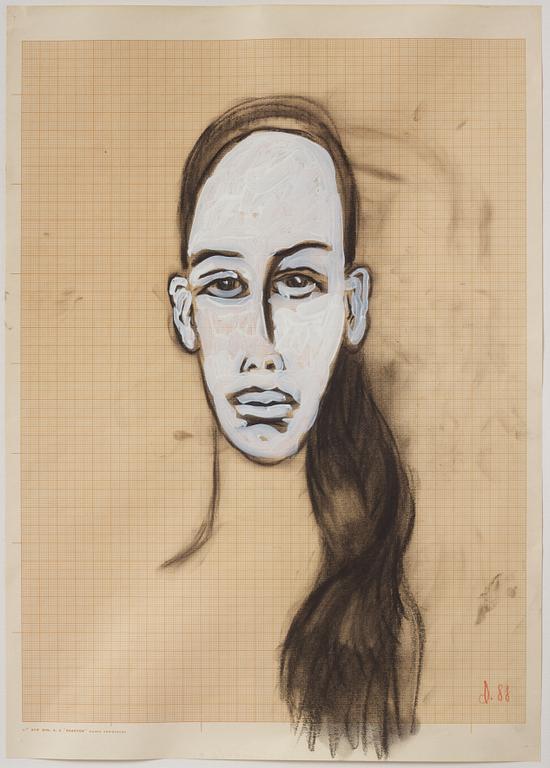 Jiri Georg Dokoupil, Portrait of a woman.