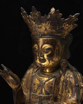 BUDDHISATTVA, brons. Mingdynastin (1368-1644).