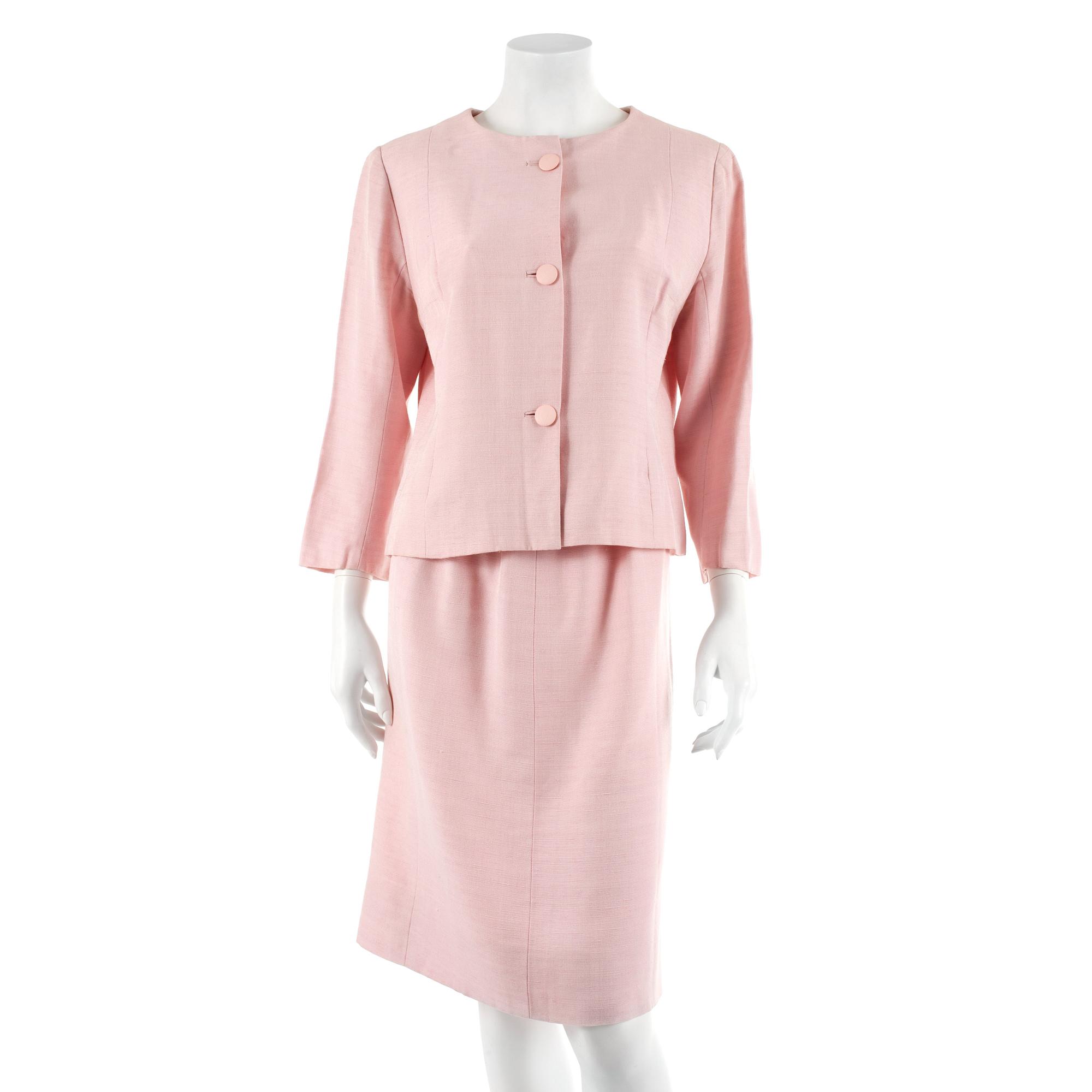 BALENCIAGA, dräkt bestående av kavaj och kjol, 60-tal.