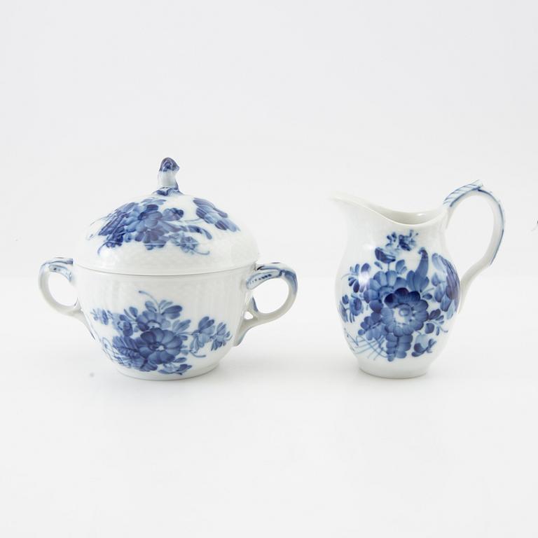 Service 28 pcs "Blue Flower" Royal Copenhagen Denmark later part of the 20th century porcelain.