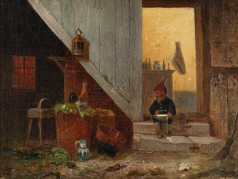 Frans Wilhelm Odelmark, The Tomte and the Hen.