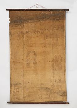 A Tibetan thangka, 20th century.