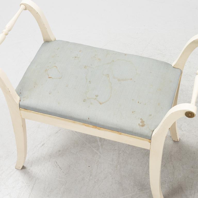 A pair of Empire style stools, 20th Century.