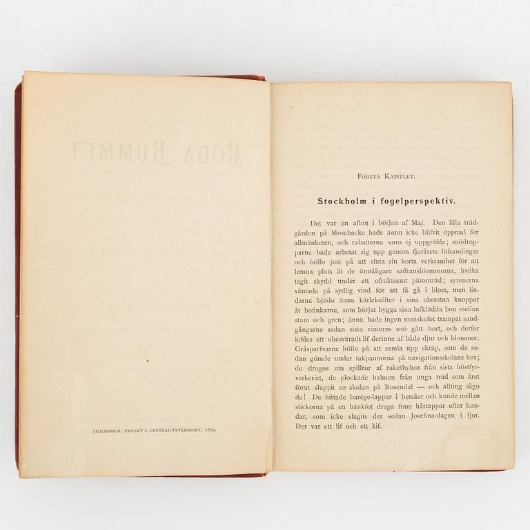 Book, August Strindberg, "Röda rummet", original edition, Stockholm 1879.