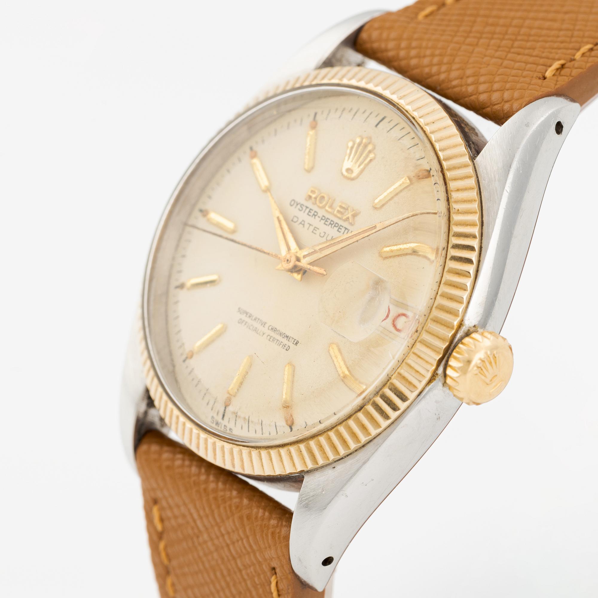 Rolex, Datejust, "Roulette Date", "Radium Dial", armbandsur, 36 mm.