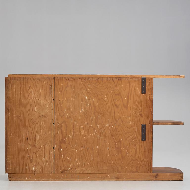 Axel Einar Hjorth, a "Lovö" stained pine bookshelf, Nordiska Kompaniet Sweden 1930's.