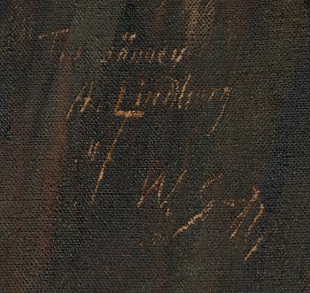 Wilho Sjöström, oil on canvas, signed with dedication.