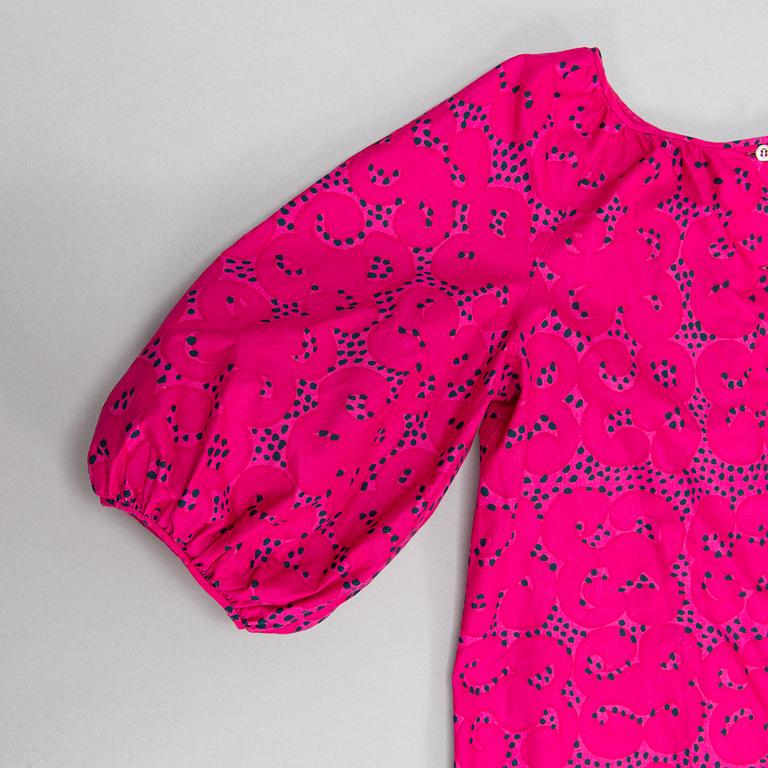 Marimekko, "Rakkauskirje" dress, print "Tarha", by Annika Rimala, 1963.