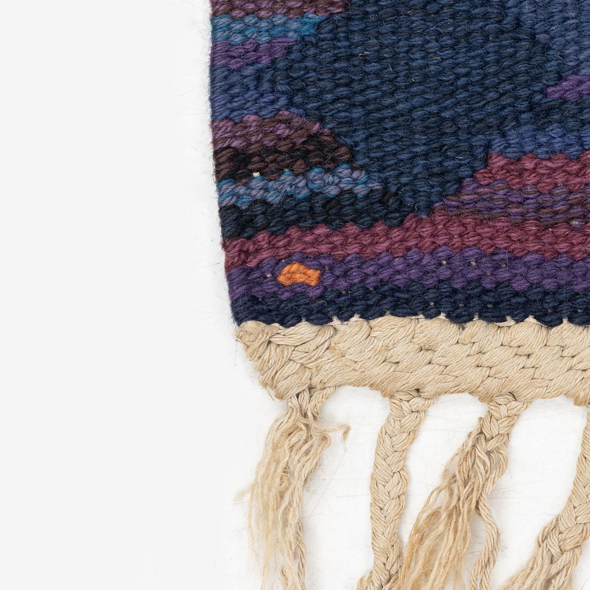 Ann-Mari Forsberg, a carpet, 'Tobias', tapestry variant, c 150 x 71 cm, signed AB MMF AMF.
