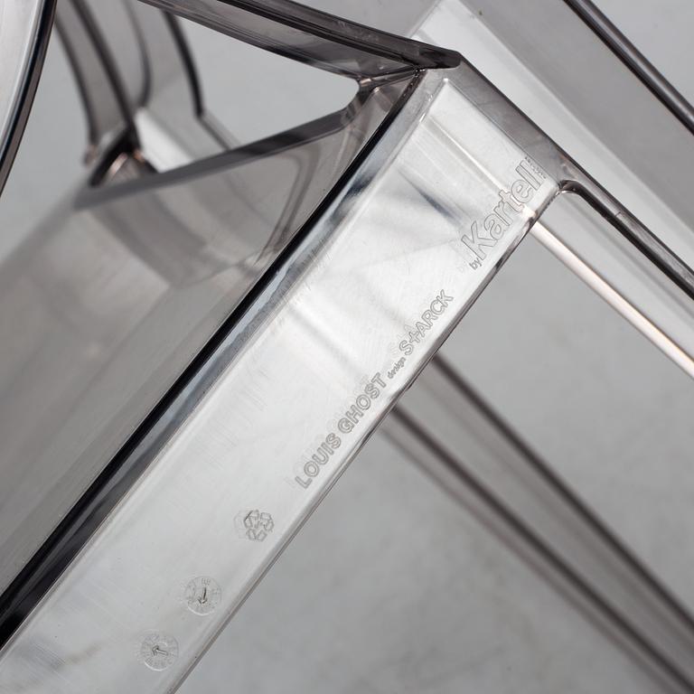 Philippe Starck, stolar ett par, "Louis Ghost", Kartell, formgiven 2002.