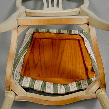 STOLAR, 6 + 1, gustaviansk stil, omkring 1900-talets mitt.