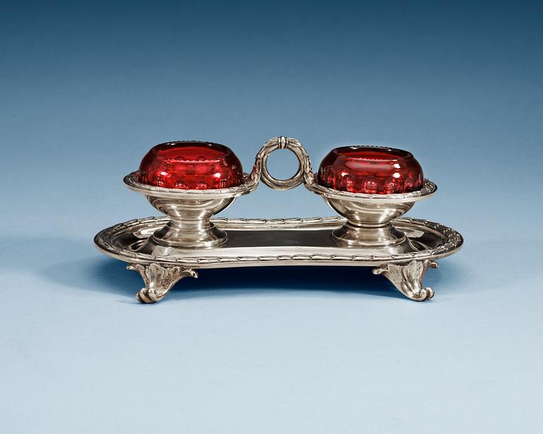 SALTKAR, av Nicols & Plinke, S:t Petersburg, 1800-talets förra hälft. Hovleverantörsmärke.