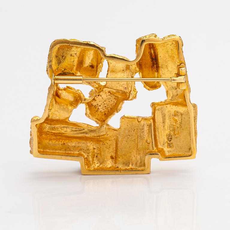 Björn Weckström, "Drift wood", an 18K gold brooch. Lapponia.