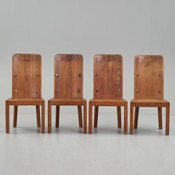 Axel Einar Hjorth, stolar, 4 st, "Lovö, Nordiska Kompaniet, 1930-tal.
