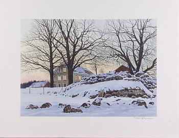 LJUNGGREN, REINHOLD, mapp med 5 st litografier, sign o numr 188/310.