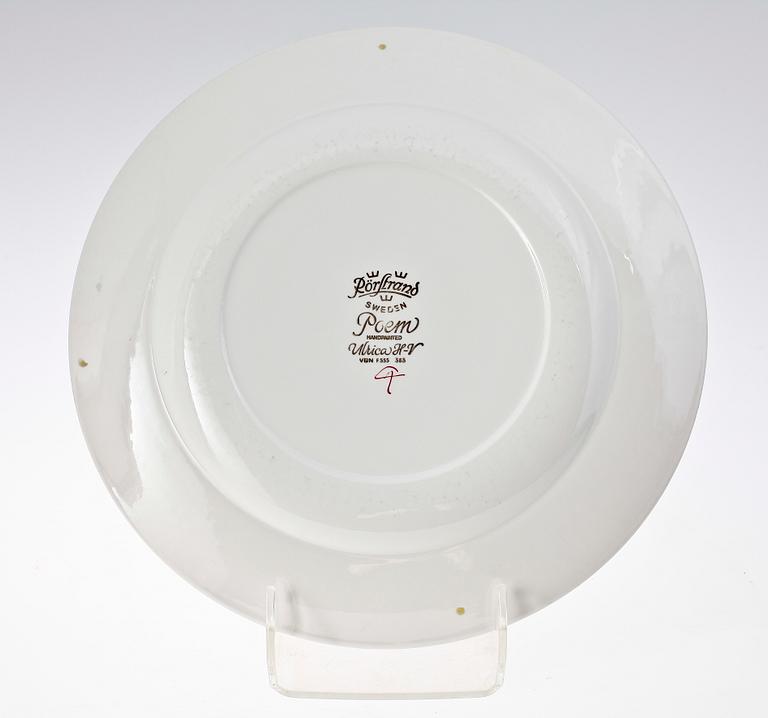 SERVISDELAR, 49 st, porslin, "Poem", design Ulrica Hydman Vallien, Rörstrand.