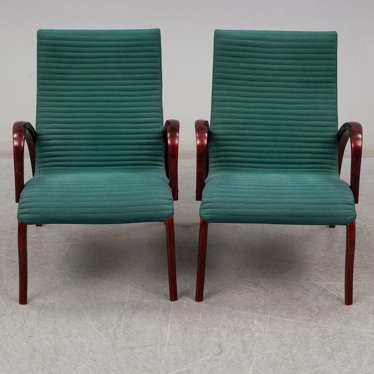 MARKKU PAKKANEN, a pair of 'Harlekiini' easy chairs, Asko, late 20th Century.