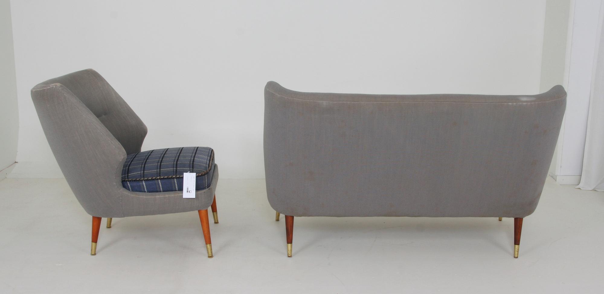 SOFFA samt FÅTÖLJ, Almqvist & Eliasson, Emmaljunga, omkring 1960.