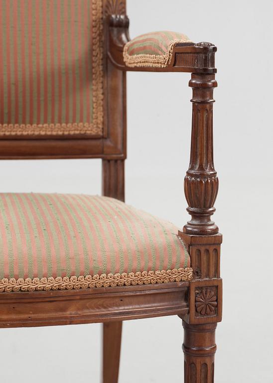 BARNSTOLAR, två stycken. Directoire och Chippendale, 1700/1800-tal.