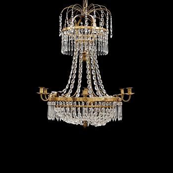 LJUSKRONA, gustaviansk stil, 1900-talets början. Höjd ca 80 cm.