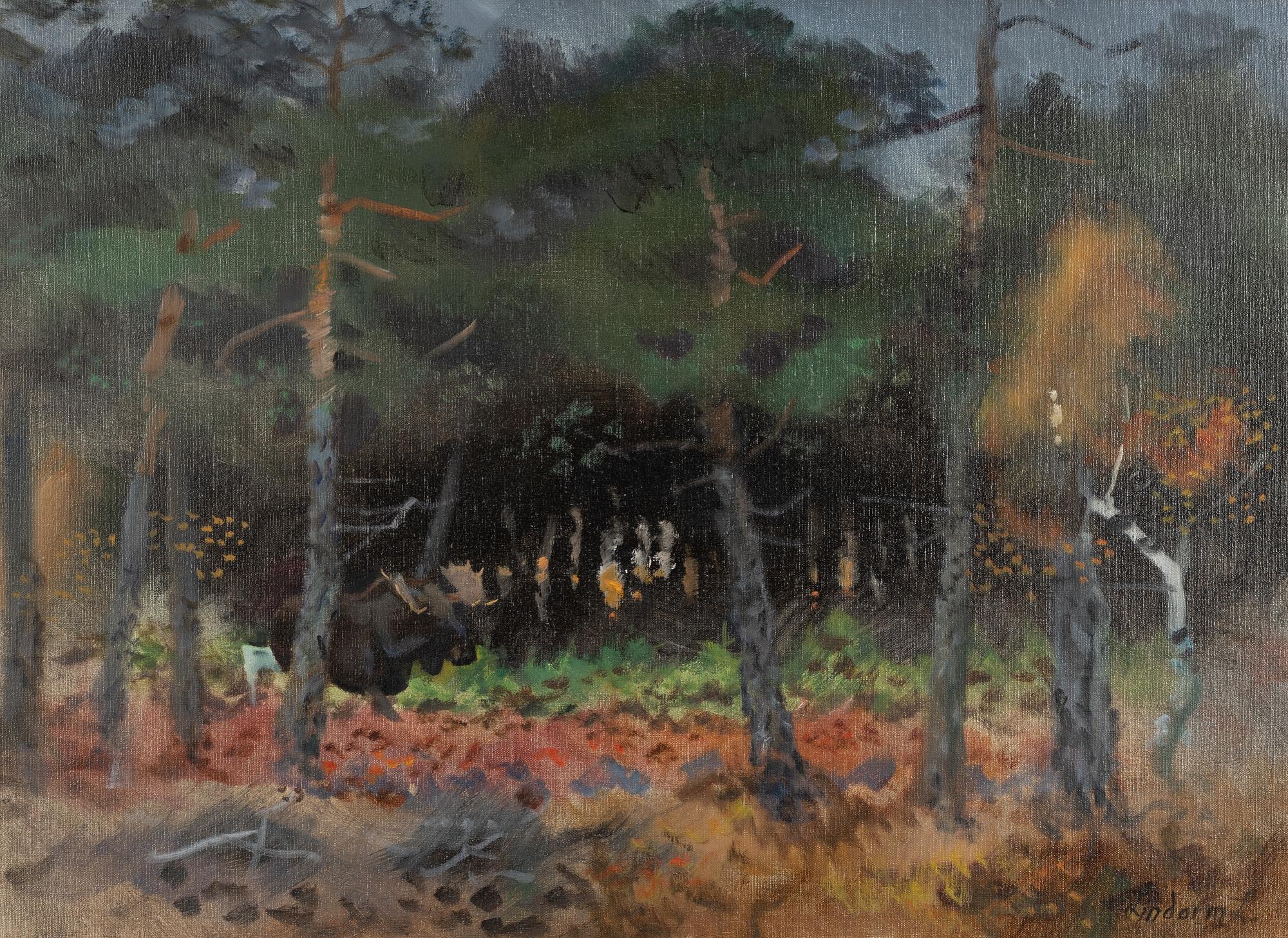 Lindorm Liljefors, "Älg i mosse".