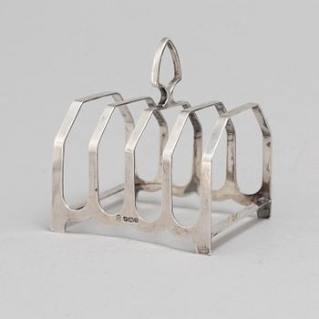 TOASTRACK, silver, James Deakin, Sheffield, 1932.