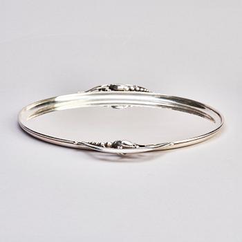 Georg Jensen, a sterling silver 'Magnolia/Blossom' tray, design nr. 2AB. Copenhagen 1933-44.