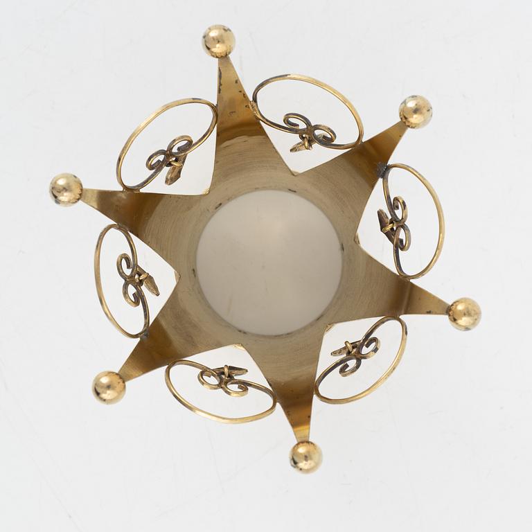 A Swedish Silver Gilt Bridal Crown, mark of J Pettersson, Stockholm 1947.