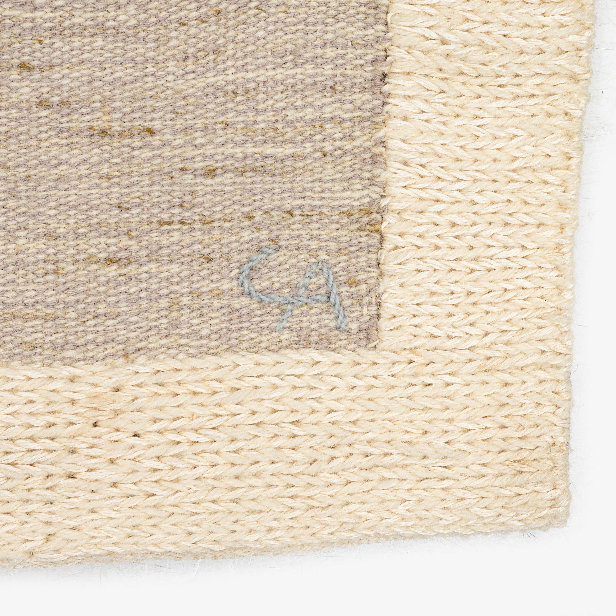 Cecilia Andersson, a tapestry, 'Att fångas i flykten', flat weave, c. 150 x 112 cm, signed CA.