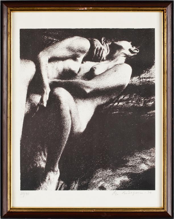 OLA BILLGREN, färglitografi. Sign o dat -70. Numr 20/90.