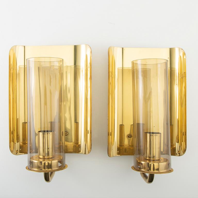 Hans-Agne Jakobsson, wall lamps a pair 330/1, Markaryd Sweden, 1960s.