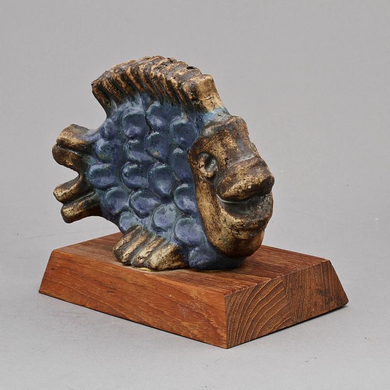 FIGURINER, 7 st, stengods, W Fischer, Ego Stengods, 1960-1975.