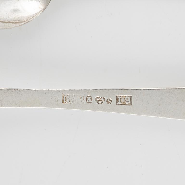 Jacob Ängman, 42 pieces of silver cutlery, 'Rosenholm', GAB, Stockholm/Eskilstuna, 1956-69.