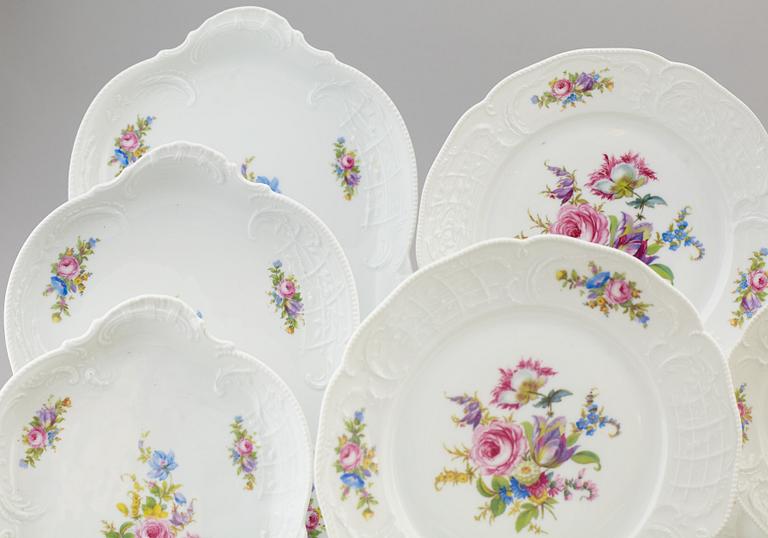 A Rosenthal 'Sanssouci' porcelain part coffee and dinner service, Germany, 20th century (76 pieces).