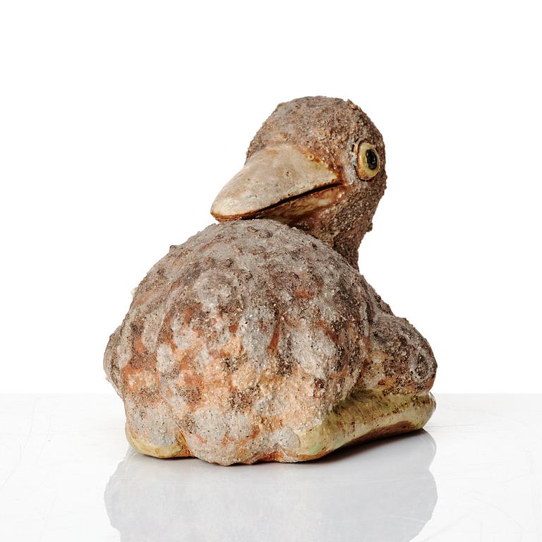 Tyra Lundgren, Tyra Lundgren, a stoneware sculpture of a bird, probably 1960-70s.