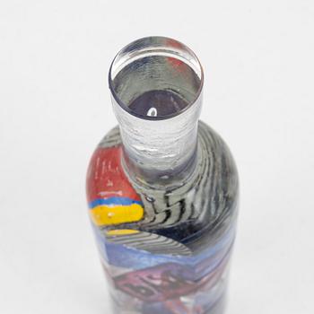 Bertil Vallien, a "Bäsk" glass sculpture, Kosta Boda 1991, signed and numbered.