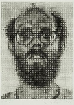 138. Chuck Close, "Self-portrait".